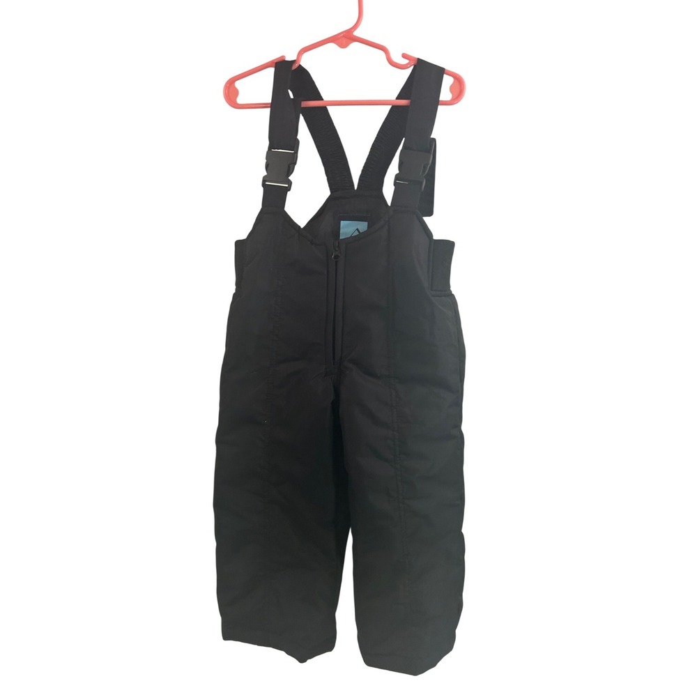 Iceburg Snow Bibs 2T Black Insulated Winter Overalls Toddler Kids